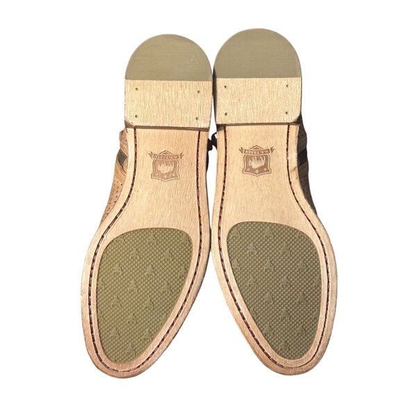M.S. Trask Tan Leather Ankle Boots W/ Side Zippers - Picture 6 of 8